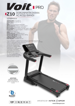 Resim Voit PRO Z10 AC Motor Otomatik Eğimli Katlanabilir Koşu Bandı