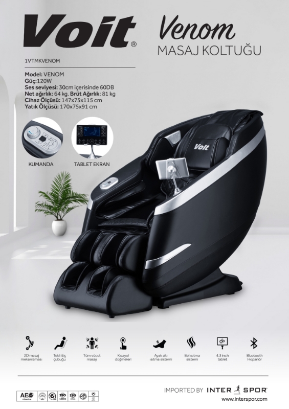 Resim Voit Venom 2D SL Track Masaj Koltuğu