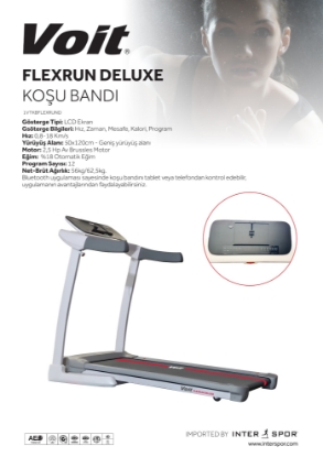 Resim Voit Flexrun Deluxe 2.5 HP Brushless Motor Otomatik Eğimli Katlanabilir Koşu Bandı