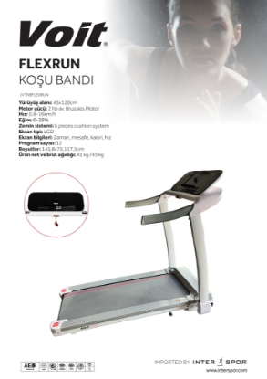 Resim Voit Flexrun Otomatik Eğimli Katlanabilir Koşu Bandı